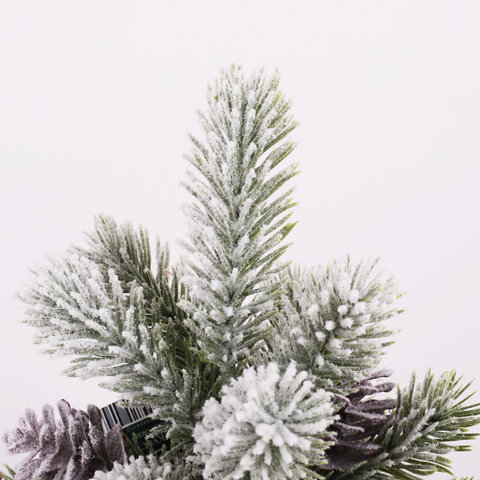 Ель новогодняя искусственная настольная 25 см, заснеженная, с шишками, литой ПЭТ, ЗОЛОТАЯ СКАЗКА, 592010 - МСК «Форвард»