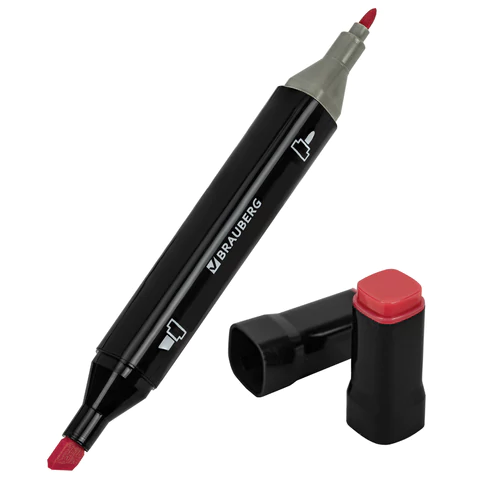 Маркеры для скетчинга двусторонние, НАБОР 36 шт, текстильный чехол, BRAUBERG, 152230 - МСК «Форвард»