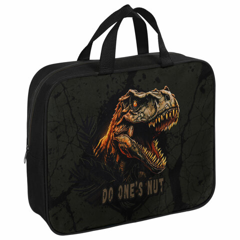 Папка на молнии с ручками BRAUBERG А4, 1 отделение, полиэстер, 80 мм, "Dino attack", 272179 - МСК «Форвард»