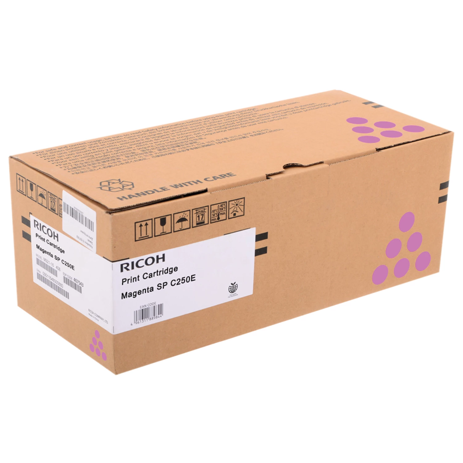 Тонер-картридж лазерный RICOH (SP C250E) SPC250/C260/C261, пурпур, ориг., рес. 1600 стр. 407545 363029 под заказ 8 дней