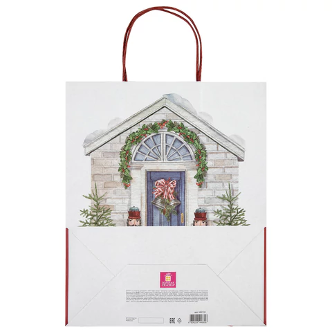 Пакет подарочный КОМПЛЕКТ 10 штук новогодний 26x13x32 см, "Новогодняя Сказка", ЗОЛОТАЯ СКАЗКА, 592131 - МСК «Форвард»