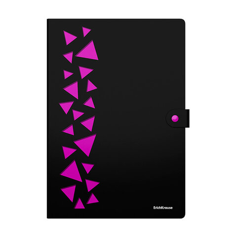 Папка-органайзер на кнопке 4 отделения, ERICH KRAUSE "Matt Accent", 600 мкм, до 150 л, А4, ассорти, 61210 272944 - МСК «Форвард»