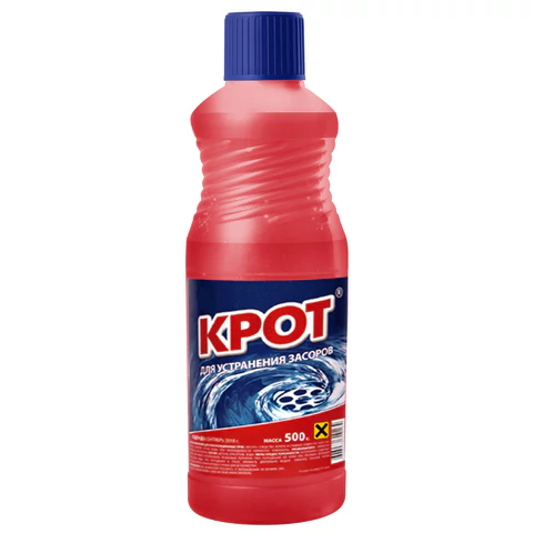 Средство для прочистки канализационных труб 500 мл КРОТ, 4000018 701096