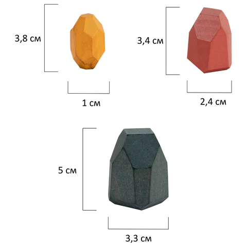 Балансир-головоломка "Башня Туми Иши", 15 цветных деревянных камней, ЗОЛОТАЯ СКАЗКА, 665257 - МСК «Форвард»