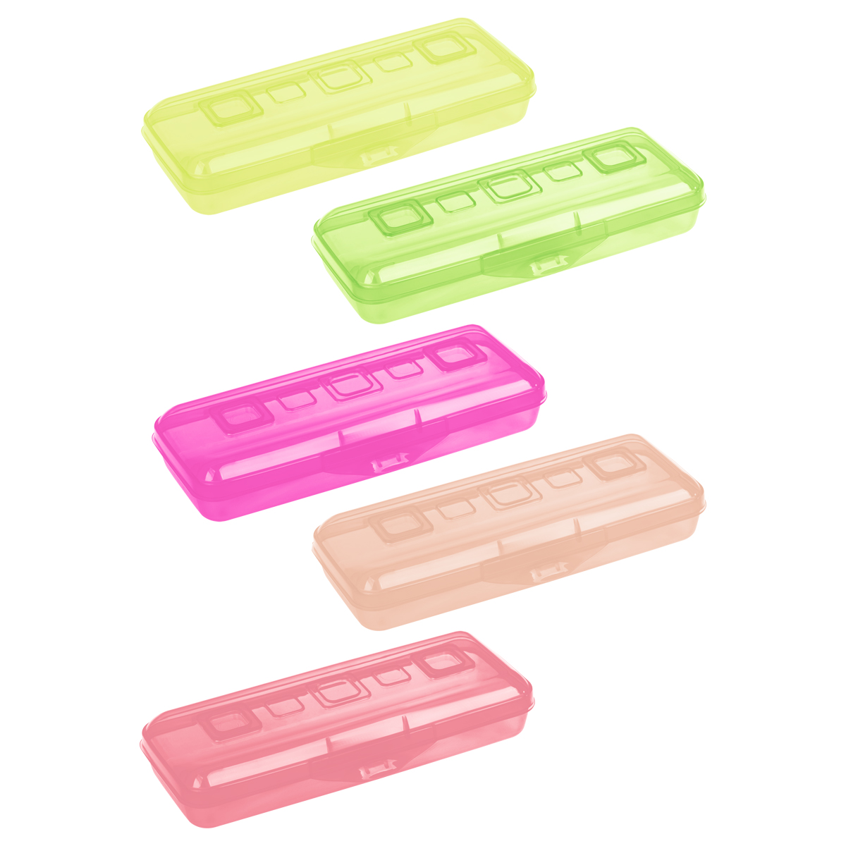 Пенал пластиковый , тонированный, цвет ассорти, ПН16 233179