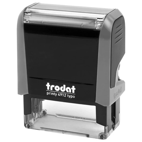 Штамп самонаборный 4-стр, 47х18 мм, синий, TRODAT 4912P4/DB, корпус СЕРЫЙ, КАССЫ В КОМПЛЕКТЕ, 43215 238365 - МСК «Форвард»