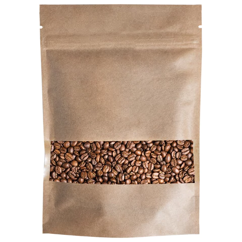 Пакет дой-пак с замком ZIP LOCK, крафт с окном 60 мм, 180х260 + 40 мм, 100 штук, 150 мкм, BRAUBERG, 700693 - МСК «Форвард»