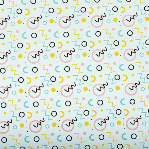 Бумага упаковочная мелованная НАБОР 3 шт., "Memphis", 70х100 см, 3 дизайна, ЗОЛОТАЯ СКАЗКА, 592067 - МСК «Форвард»