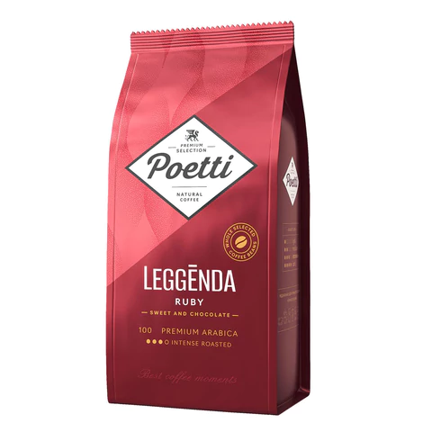 Кофе в зернах POETTI "Leggenda Ruby" 1 кг, арабика 100%, 18002 623240 - МСК «Форвард»