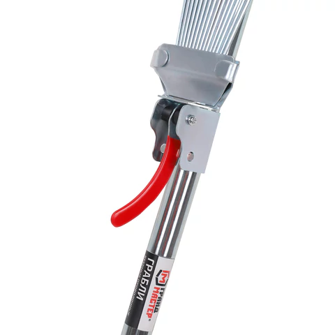 Грабли веерные проволочные раздвижные, 15 зубьев, ширина 15-58 см, черенок 115 см, ГРАНДМАСТЕР, 700348 - МСК «Форвард»