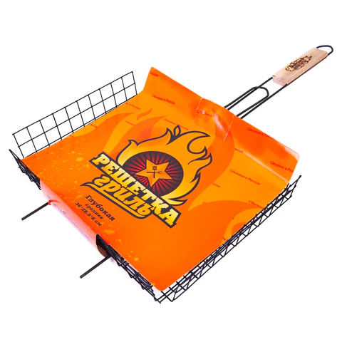 Решетка-гриль ГЛУБОКАЯ универсальная, размер 360х285 мм, глубина 60 мм, оксидированное покрытие, 101406, 701745