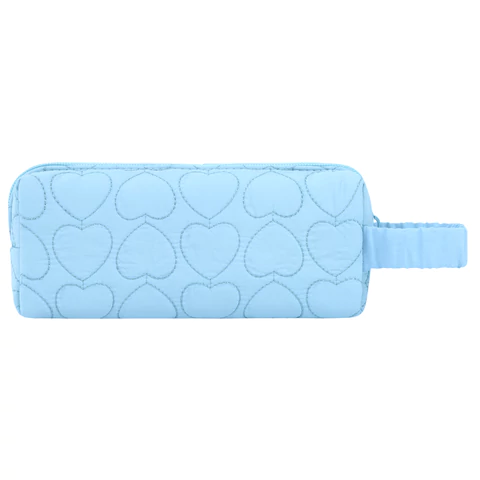 Пенал-косметичка HEIKKI (ХЕЙКИ) с ручкой, 1 отделение, стеганый полиэстер, 21х8х5 см, голубой, 273607 - МСК «Форвард»