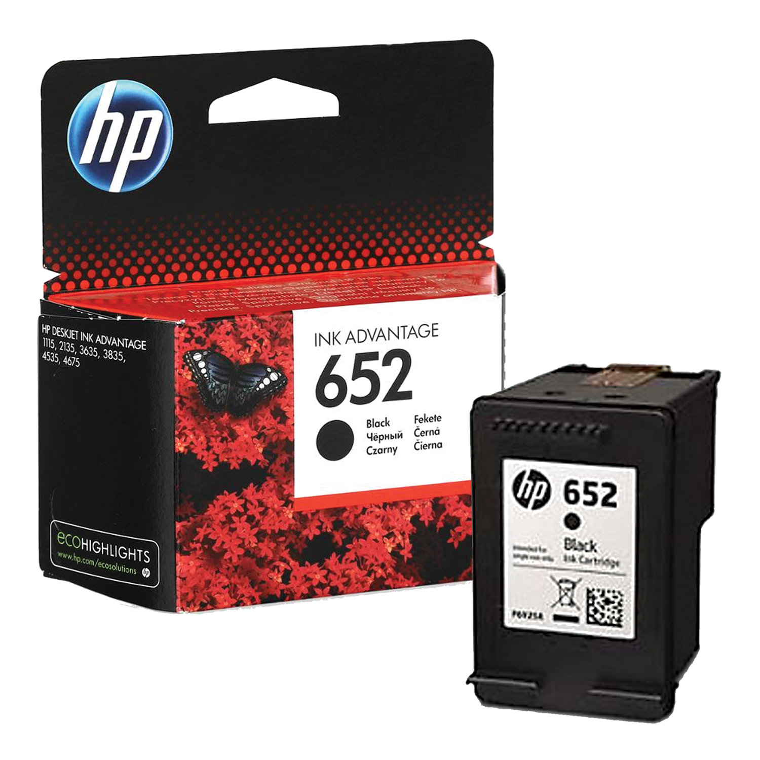 Картридж струйный HP (F6V25AE) DeskJet 2135/3635/3835/4535/4675/1115 №652 черный ориг. рес. 360стр. 362221
