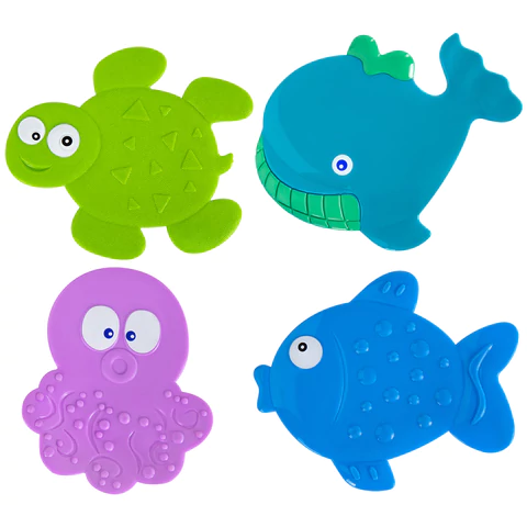 Мини-коврик для ванной набор 4 штуки, АССОРТИ, BRAUBERG KIDS, блистер, 665185 - МСК «Форвард»