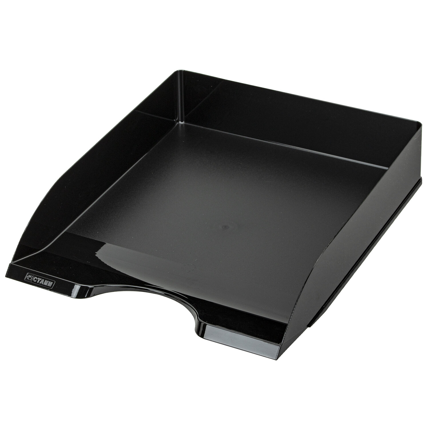 Лоток горизонтальный для бумаг СТАММ "Дельта", А4 (315х250х60 мм), черный, ЛТГ-30460 235658