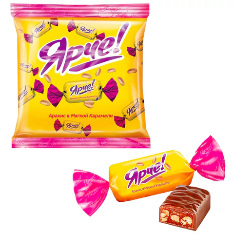 Конфеты шоколадные ЯРЧЕ! с арахисом и мягкой карамелью, 500 г, НК556 622141