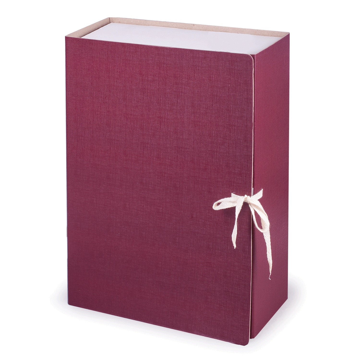 Короб архивный (240х330мм), 120 мм, 2 завязки, бумвинил, до 1000 листов, бордовый, STAFF, 126901