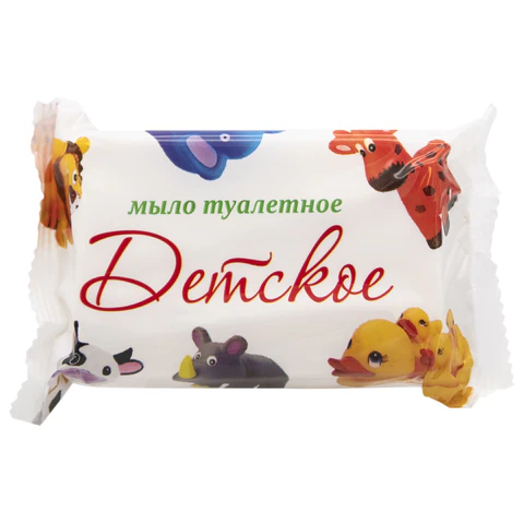 Мыло туалетное 200 г "Детское", КМЗ, цветная обертка 702583