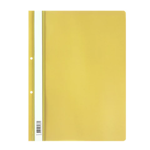 Скоросшиватель пластиковый с перфорацией STAFF, А4, 100/120 мкм, желтый, 271716 - МСК «Форвард»