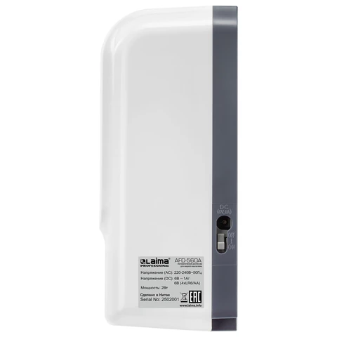 Дозатор для жидкого мыла-пены LAIMA PROFESSIONAL SUPER, НАЛИВНОЙ, СЕНСОРНЫЙ, 1 л, белый, ABS-пластик, 609502 - МСК «Форвард»