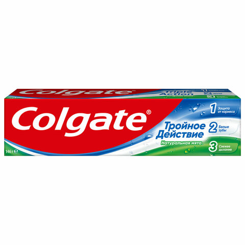 Зубная паста 100 мл COLGATE "Натуральная мята", тройное действие, с фторидом, 7891024128992 609056 - МСК «Форвард»