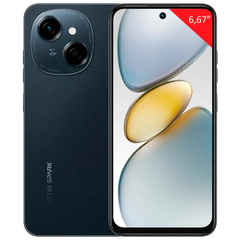 Смартфон TECNO SPARK GO1, 2 SIM, 6,67", 4.5G, 13/8 Мп, 4/64 ГБ, черный, пластик, TCN-KL4.4.64.BK 263201 - МСК «Форвард»