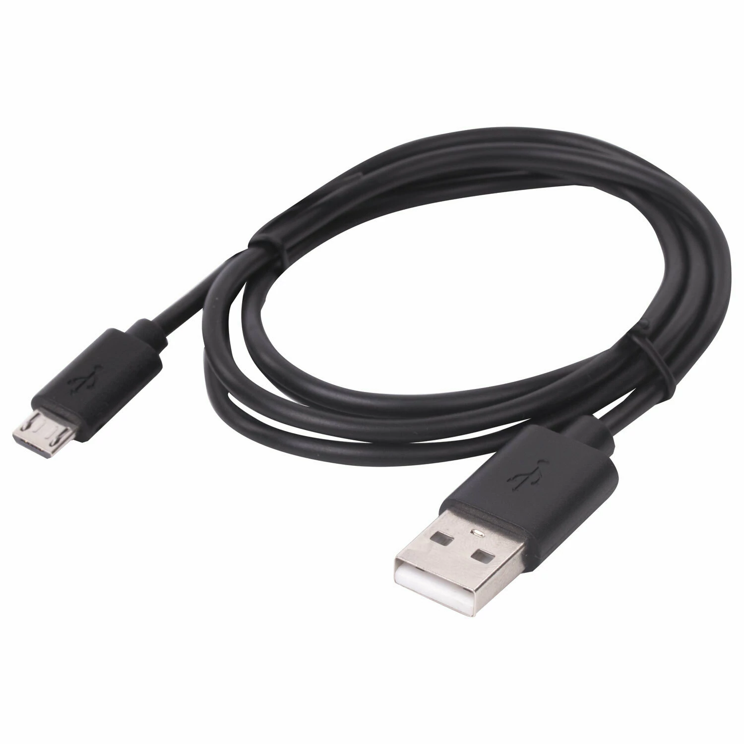 Кабель USB2.0-micro USB, 1м, SONNEN, медь, для передачи данных и зарядки, черный, 513115