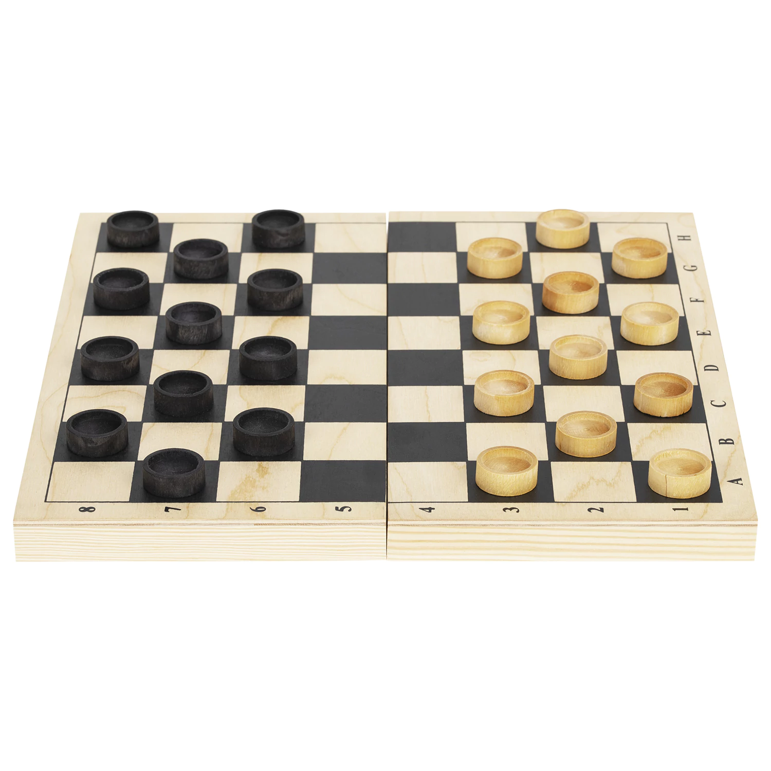 Шашки классические, деревянные, лакированные, доска 29*29см, ЗОЛОТАЯ СКАЗКА, 664673