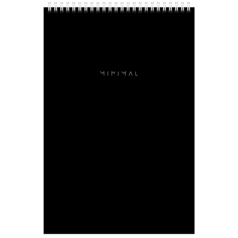 Блокнот БОЛЬШОЙ ФОРМАТ А4 198х297 мм, 80 л., гребень, подложка, клетка, BRAUBERG "Minimal Classic", 116424 - МСК «Форвард»