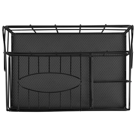 Органайзер для косметики и мелочей металлический 4 секции, MONTE VITA (МОНТЕ ВИТА), 160х240х150 мм, черный, 272480 - МСК «Форвард»