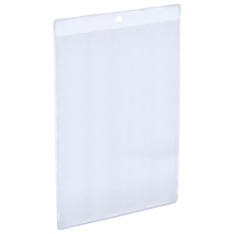 Карман информационный подвесной, ценникодержатель А5, КОМПЛЕКТ 50 шт., ПВХ, BRAUBERG, 291285 - МСК «Форвард»