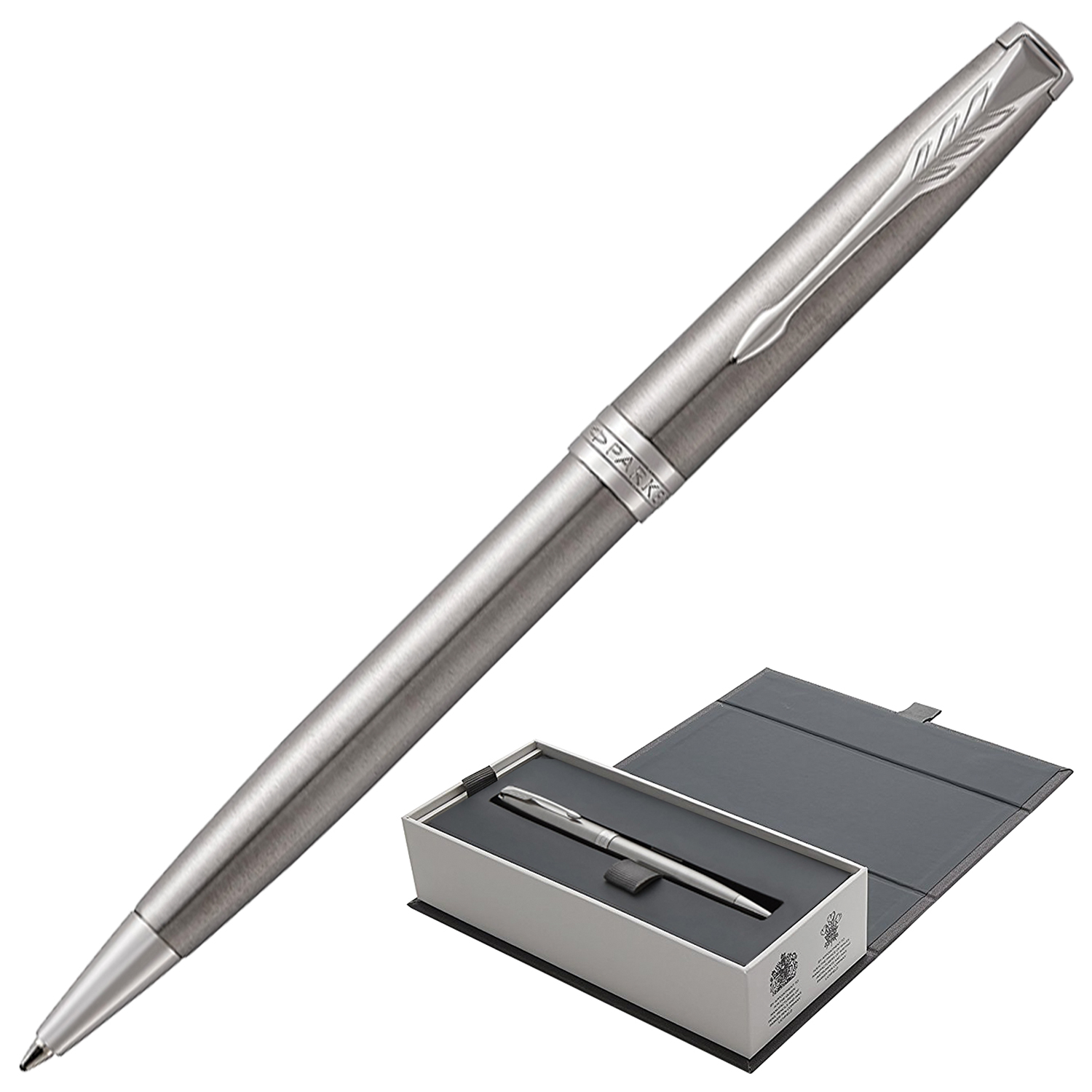 Ручка шариковая PARKER Sonnet Core Stainless Steel CT, корп. серебрист, паллад. детали, черн,1931512 142367