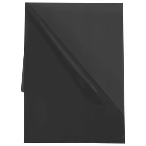 Папка-уголок жесткая прозрачная А4 BRAUBERG UNIVERSAL, черная, 0,15 мм, со штрихкодом, 273051 - МСК «Форвард»