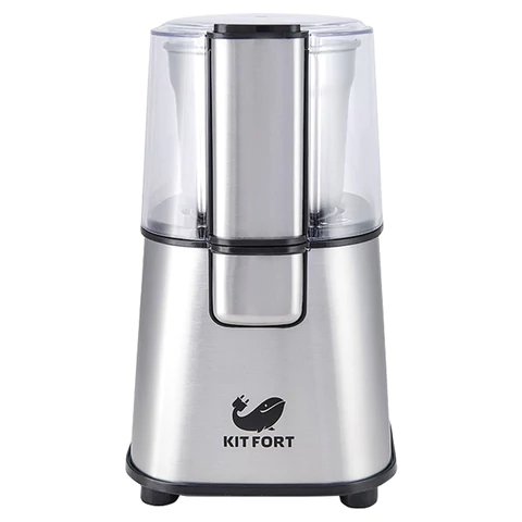 Кофемолка KITFORT КТ-1315, 180 Вт, вместимость 60 г, металл, серебро 454865 - МСК «Форвард»