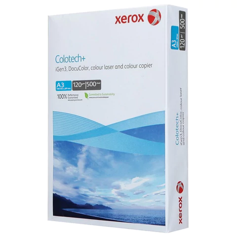 Бумага для цветной лазерной печати БОЛЬШОЙ ФОРМАТ А3, 120 г/м2, 500 л., XEROX COLOTECH+, 161% CIE, 003R94652 115598 - МСК «Форвард»