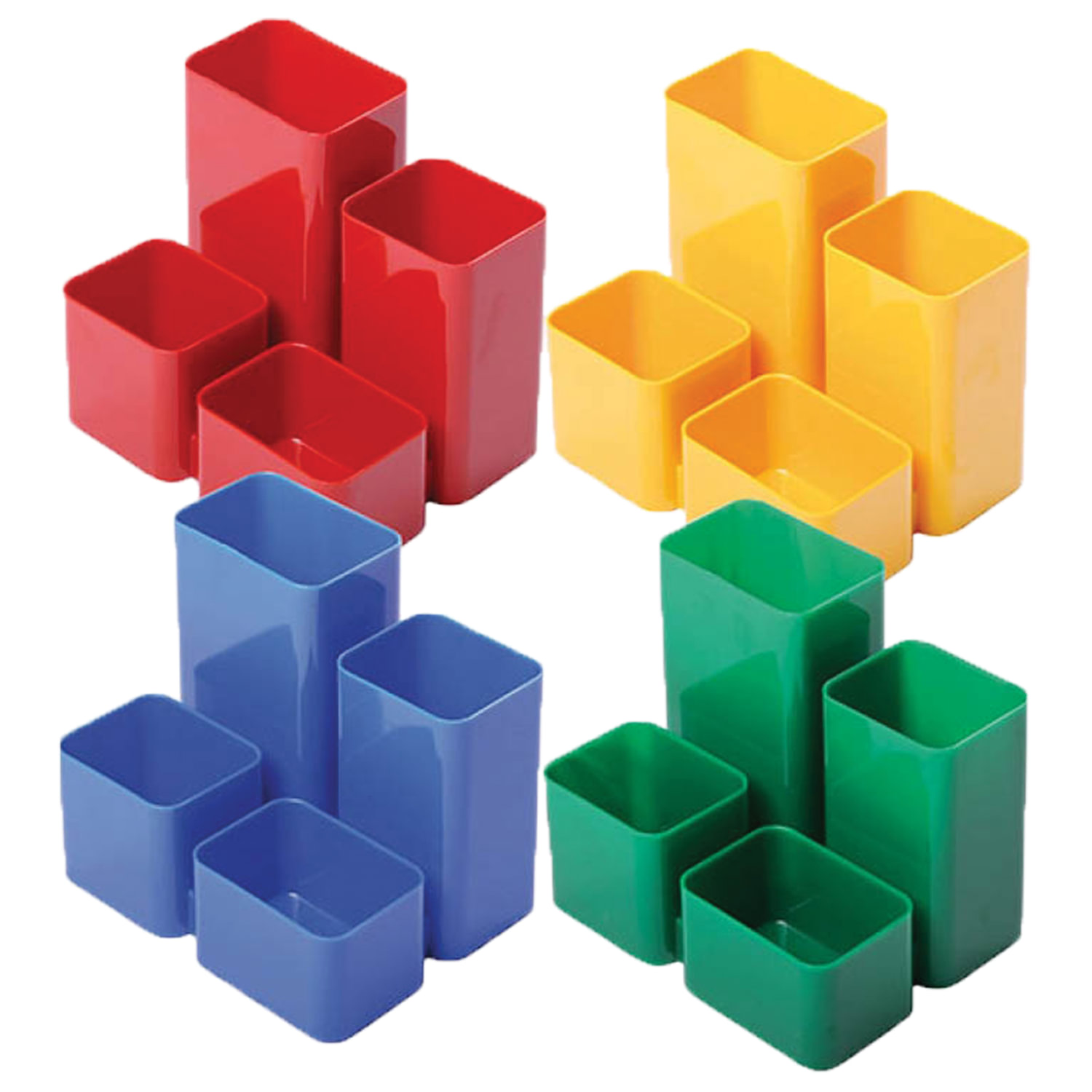 Подставка-органайзер "Юниор", 86*108*102 мм, 4 отделения, ассорти, СТАММ ОР305 235835 