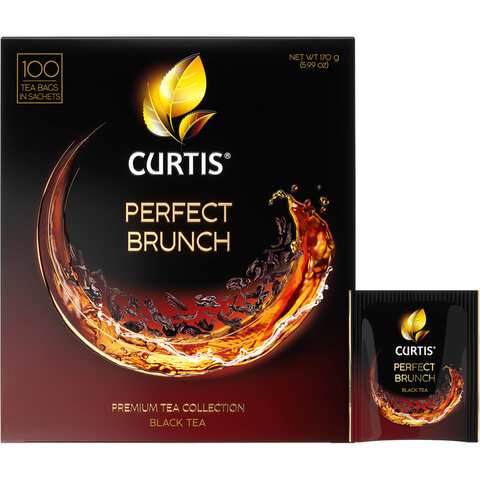 Чай CURTIS "Perfect Brunch" черный, 100 пакетиков в конвертах по 1,7 г, 102119 622789 - МСК «Форвард»