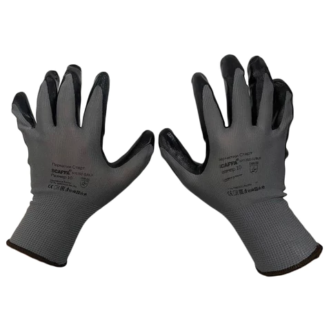 Перчатки нейлоновые SCAFFA "Старт", нитриловое покрытие (облив), размер 8, M (средний), 00-01018558 701655 - МСК «Форвард»