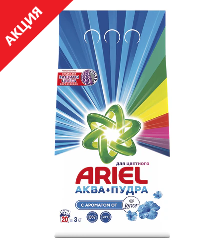 Стиральный порошок автомат 3кг ARIEL (Ариэль) "Ленор Эффект",602403 цена месяца
