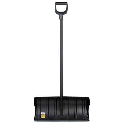 Лопата снеговая 60х30 см "СКРЕПЕРОК" ребра жесткости, алюминиевая планка, черенок с V-образной ручкой, ГРАНДМАСТЕР, 700333 - МСК «Форвард»