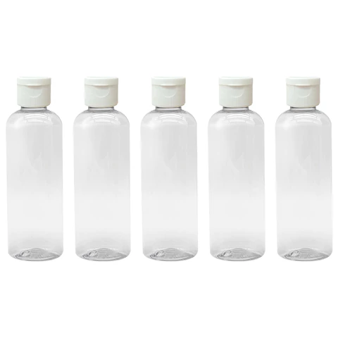 Дорожный набор флаконов в косметичке с наклейками, 5х100 мл, цвет белый, DASWERK (ДАСВЕРК), 609305 - МСК «Форвард»