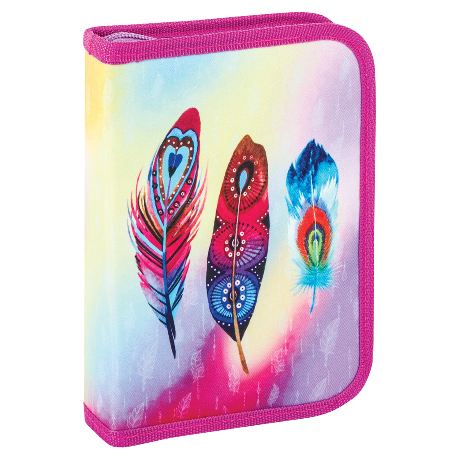 Пенал BRAUBERG, 1 отделение, ткань, 21х14 см, Plumage, 270304