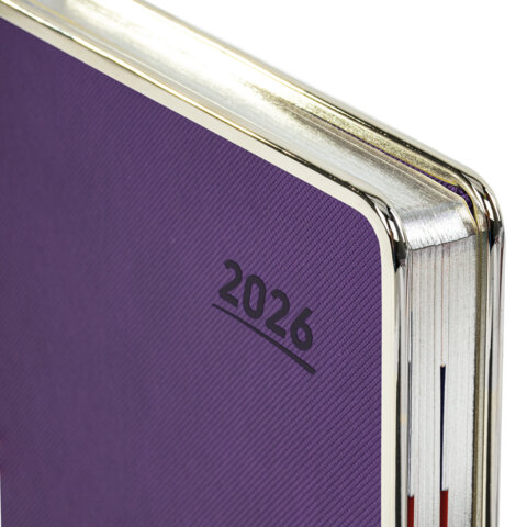 Ежедневник датированный 2026 А5 148х218мм GALANT "Infinity Silver", под кожу, фиолетовый, 117498 - МСК «Форвард»