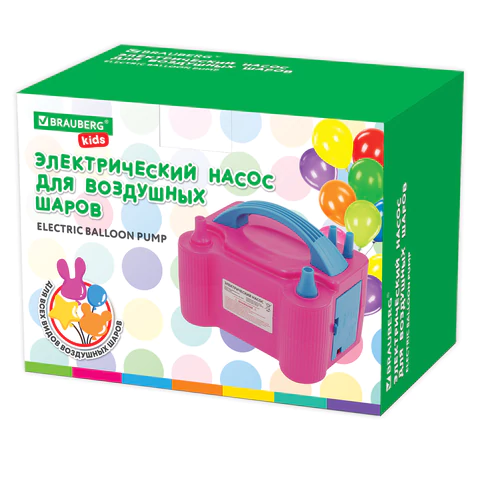 Насос ЭЛЕКТРИЧЕСКИЙ для воздушных шаров, 220 V, 600 W, BRAUBERG KIDS, 591902 - МСК «Форвард»