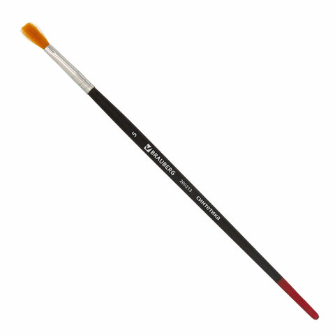 Кисть BRAUBERG синтетика, плоская, №5, 200213