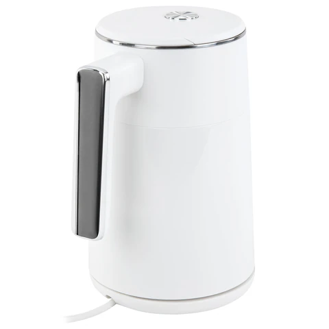 Чайник с двойными стенками, терморегулятором и дисплеем BRASSON (БРАССОН) KT-264, 1,5 л, 2200 Вт, 7 температурных режимов, белый, 455193 - МСК «Форвард»