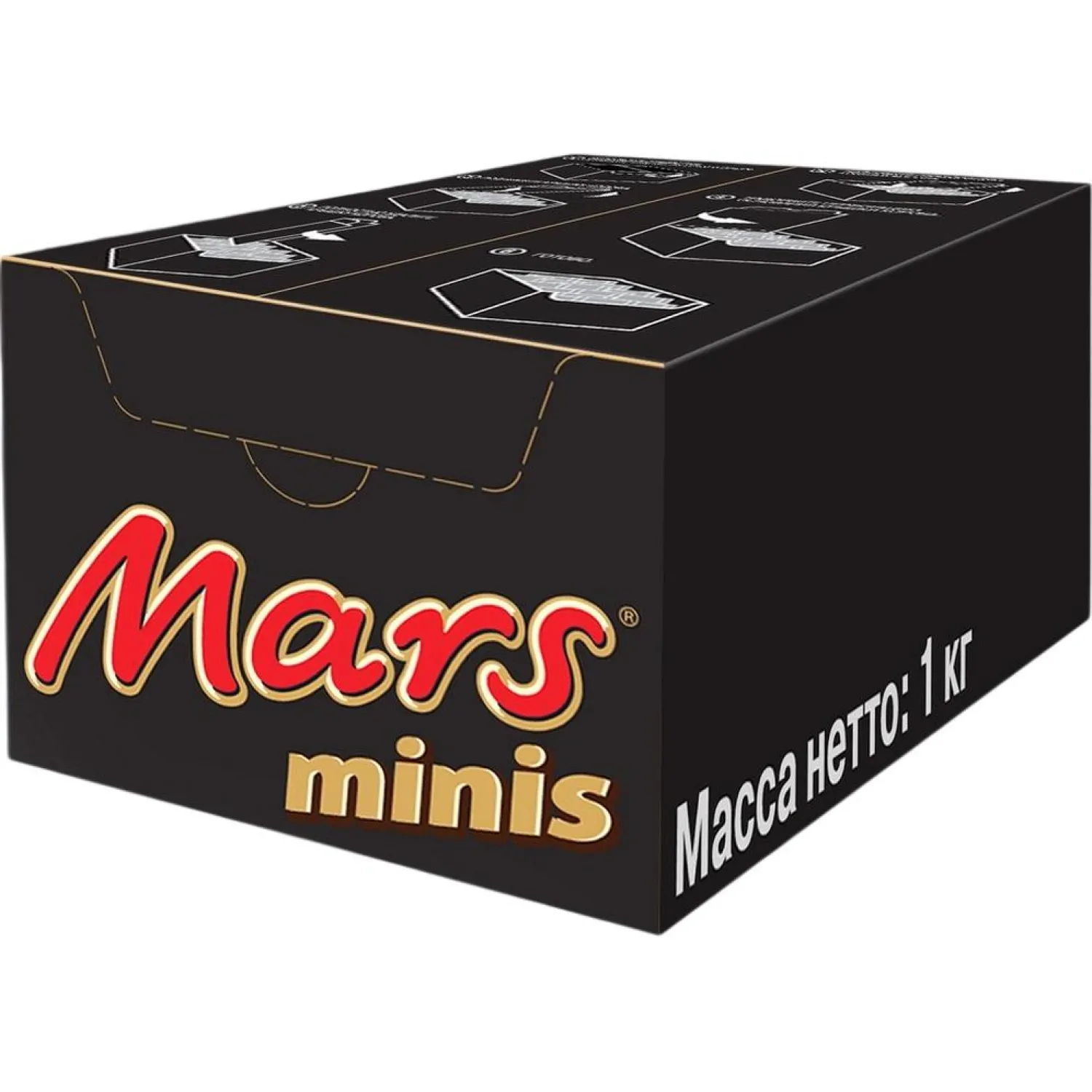 Шоколадный батончик Mars minis с карамелью и нугой 1 кг 832967