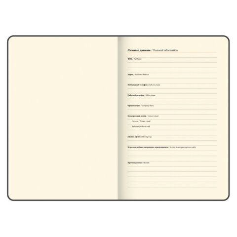 Еженедельник датированный 2026, А5, 145х215 мм, BRAUBERG "Imperial", под кожу, черный, 117175 - МСК «Форвард»