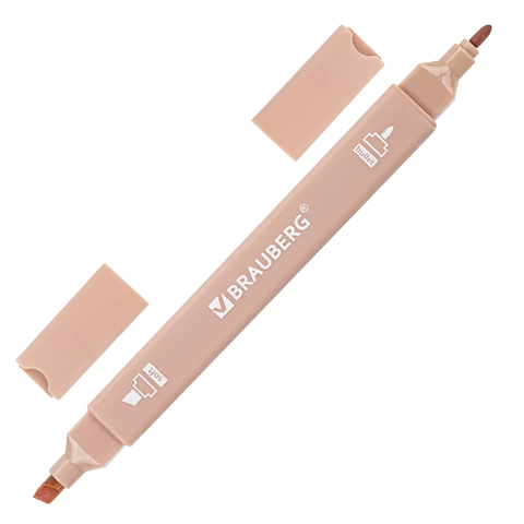 Набор текстовыделителей двусторонних 6 ЦВЕТОВ МОРАНДИ, BRAUBERG "Morandi", линия 1-5 мм, 152514 - МСК «Форвард»