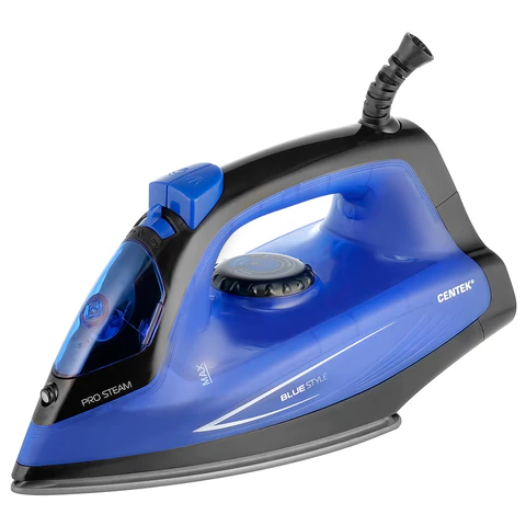 Утюг CENTEK CT-2360, 1600 Вт, антипригарное покрытие, антикапля, антинакипь, синий, CT-2360 BLUE 457617 - МСК «Форвард»
